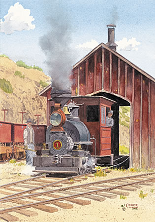 Eureka Mill - John Coker Railroad Art